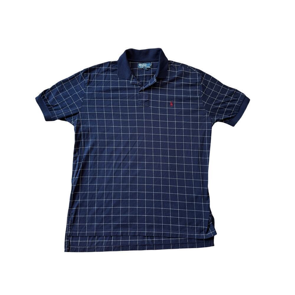 POLO by Ralph Lauren, short sleeve, collared shirt, size L, Navy Blue pattern